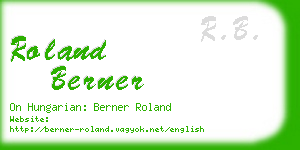 roland berner business card